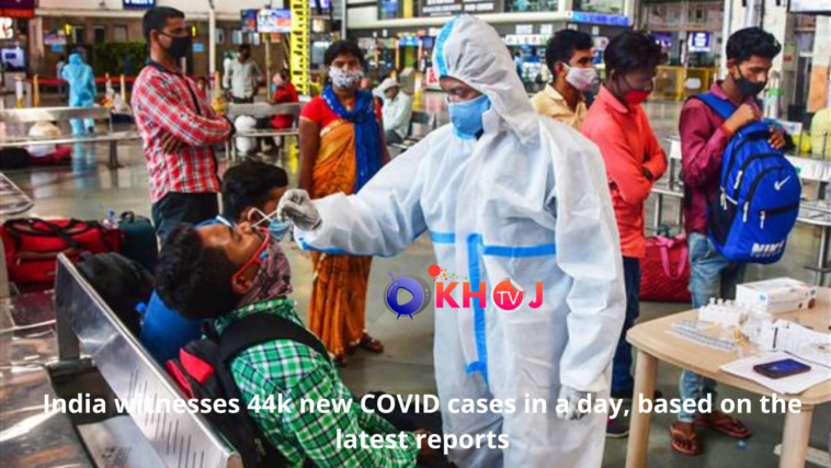 India witnesses 44k new COVID cases